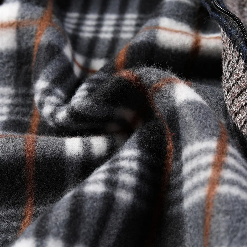 Autumn Winter Warm Cardigan Men Fleece Sweaters Full Zip Jackets Slim