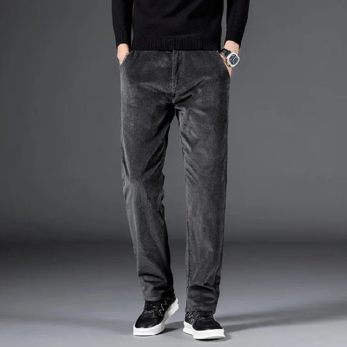 Men Clothing 2022 Autumn Winter Elastic Fashion Thick Corduroy Pants