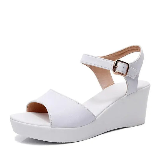 New Ultra High Heels Wedge Sandals Women Summer Sandals Sexy Wild Real Leather Sandals Women Shoes Elegant Fashion