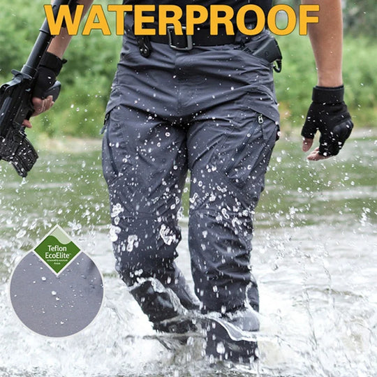 Men City Pants Cargo Trousers Multi-pocket Waterproof Wear-resistant