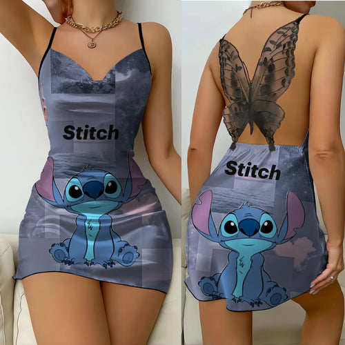 Bow Knot Womens Dresses Lace Dress Disney Satin Surface Pajama Skirt