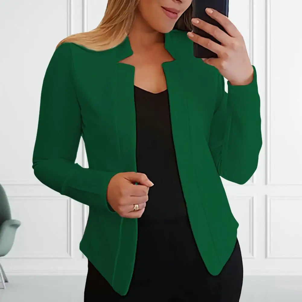 Jacket Blazer Lightweight Cardigan Blazer No Button Thick  Stylish