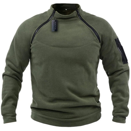 Mens Tactical Outdoor Polar Fleece Jacket Hunting Clothes Warm Zipper