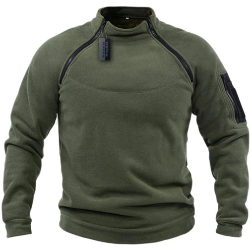 Mens Tactical Outdoor Polar Fleece Jacket Hunting Clothes Warm Zipper