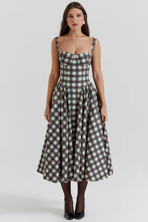 Summer skirt new French vintage maxi dress court wind Dopa wear strap