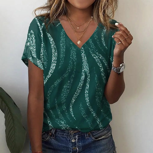Women's T-Shirt Simple Gradient 3d Print Fashion Top Tee T-Shirt