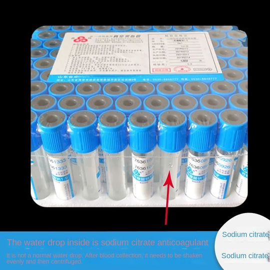100pcs Blood collection coagulation sodium citrate plastic tube