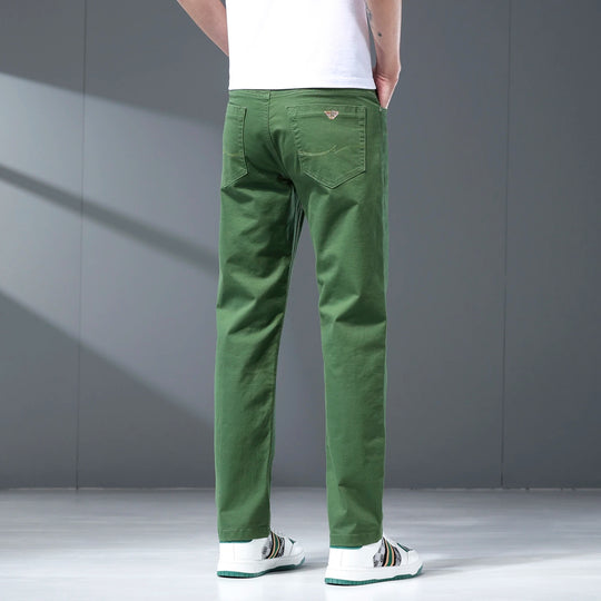 HIQOR Male Pants Solid Black Smart Casual Trousers For Men Suit Pants