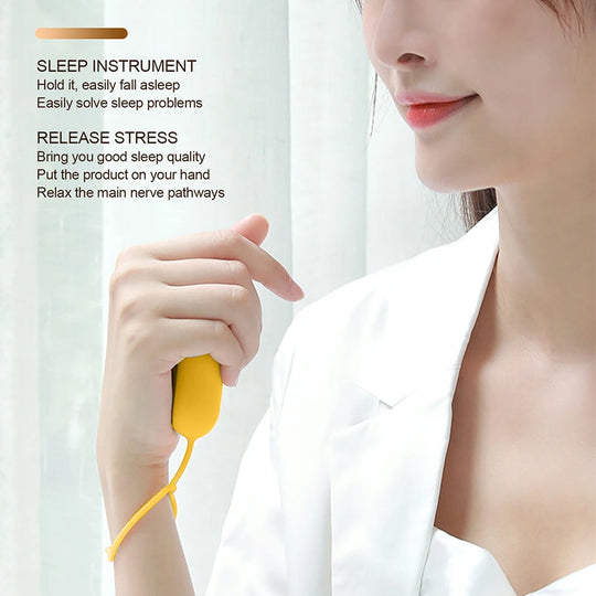 Handheld Micro-Current Instrument USB Charging Handheld Relaxation Device Lightweight Sleeping Device for Insomnia Brain Massage