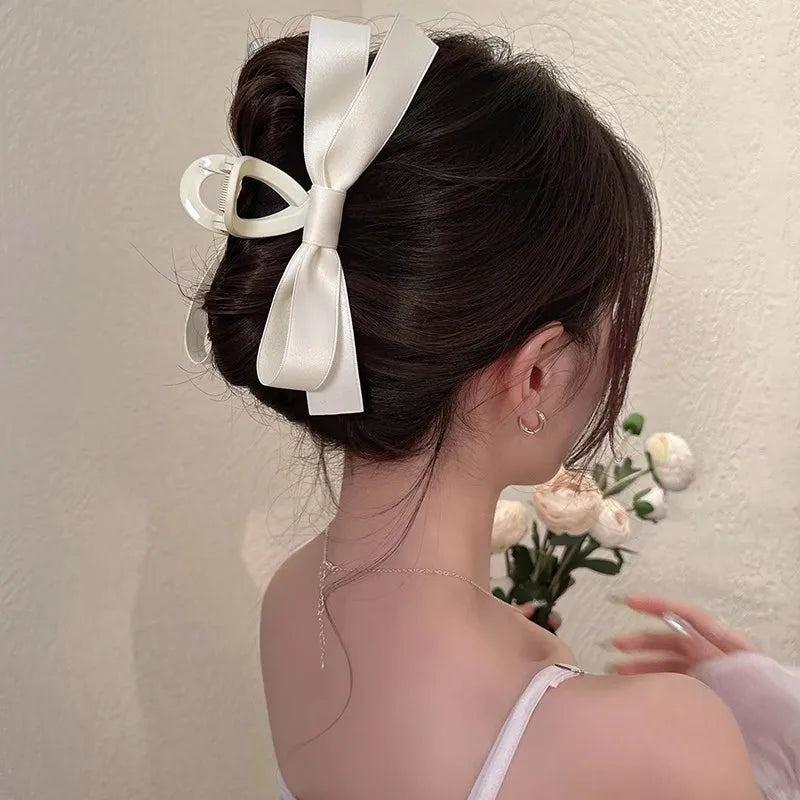 Fashion Bow Hair Claw Clips for Women Elegant Ponytail Braid Hair
