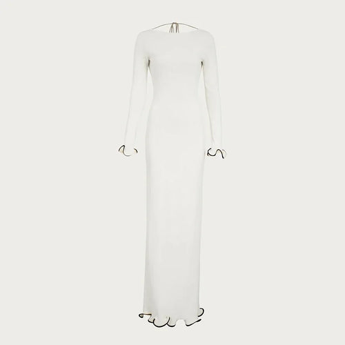TARUXY Autumn New Knitted Mini Dress For Women Fungus Contrast Color