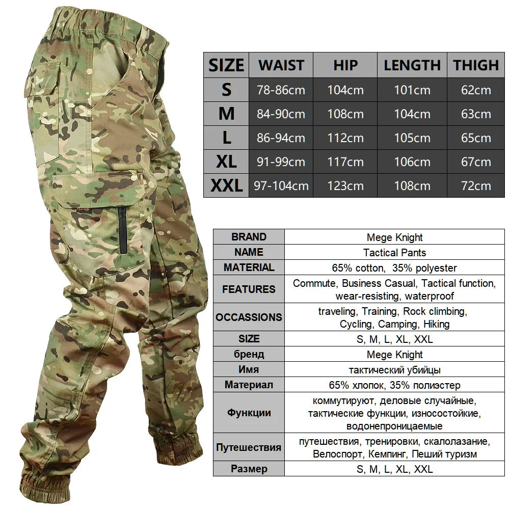 Mege Tactical Joggers Outdoor Ripstop Cargo Pants Working Clothing
