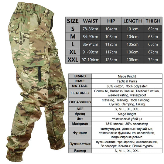 Mege Tactical Joggers Outdoor Ripstop Cargo Pants Working Clothing