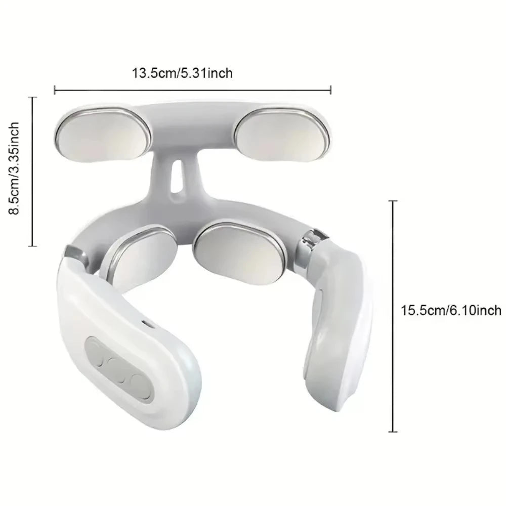 New Neck Massage Intelligent USB Rechargeable Adjustment Heating Pressing Pulse Portable Pulse Cervical Spine Massager Neck Care