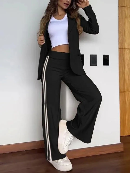 Autumn New Elegant Office Lady Suit 2024 Fashion Lapel No Buckle