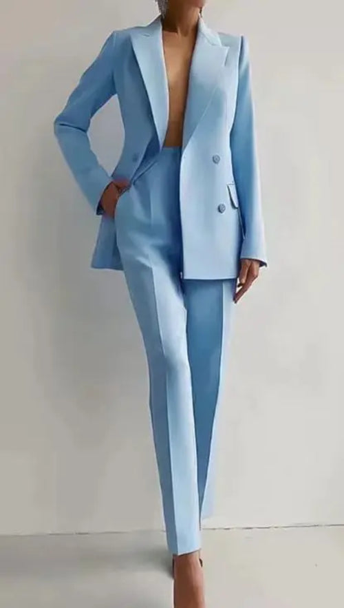 office blazer pants two piece set womne fashion buton suit coats two