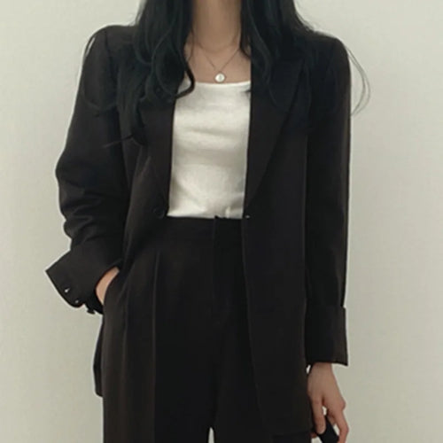 Fall Fashion Long Sleeve Blazer Mujer Pant Sets Blazers Women 2024