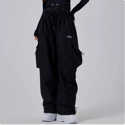 2025 Men Women Baggy Ski Pants Waterproof 15000 Windproof Loose