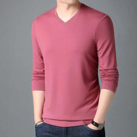 Oversize Smooth Shirts for Men 2023 New Arrival Jersey V-neck