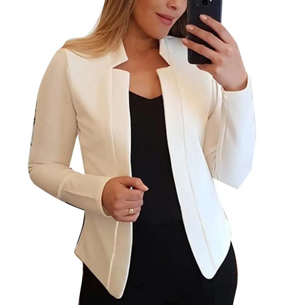 Office Lady Jacket Blazer Autumn Winter All-match Polyester Business