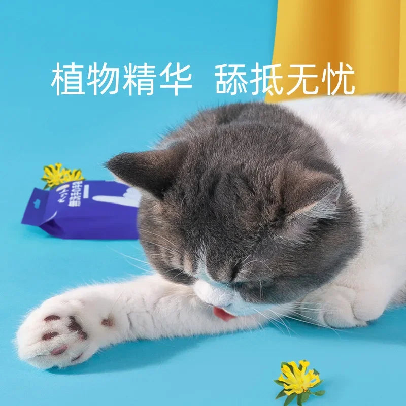 Pet Leave-in Gloves 8 Pieces Cat Bath Cleaning Dog Wet Tissue Dry