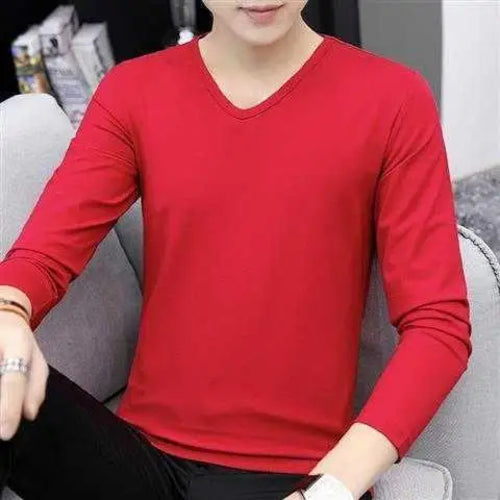 Oversize Smooth Shirts for Men 2023 New Arrival Jersey V-neck