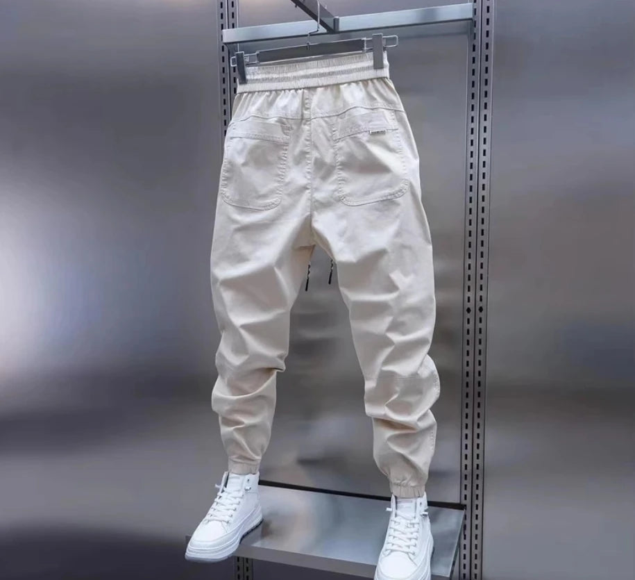 Men's long pants with fleece sweatpants and ankle binding sports