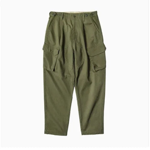 Royal Navy Silhouette Casual Pants Men's Loose Fit Military Green