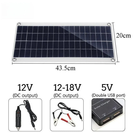 20W-1000W Solar Panel 12V Solar Cell 100A Controller Solar Panel for