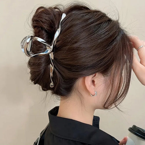 Metal Geometric Hair Claw Crab Hairpins Fashion Cross Hair Clips