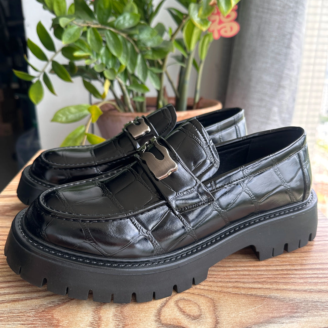 STRONGSHEN Men Oxford Shoes Leather Platform Casual Shoes Comfortable Formal Loafer Business Office Formal Dress Shoes 38-46