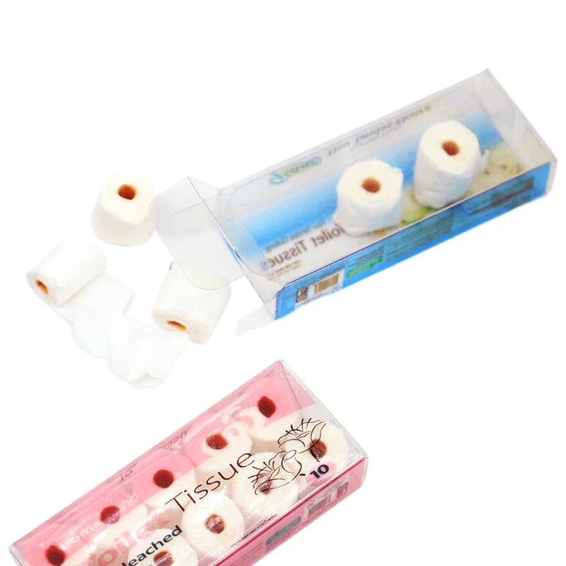 1 Set 1/12 Dollhouse Mini Paper Towel Roll Model Toilet Tissue