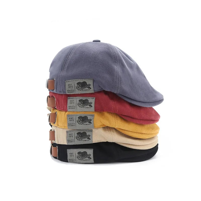 Retro classic beret for men and women Japanese street trend back