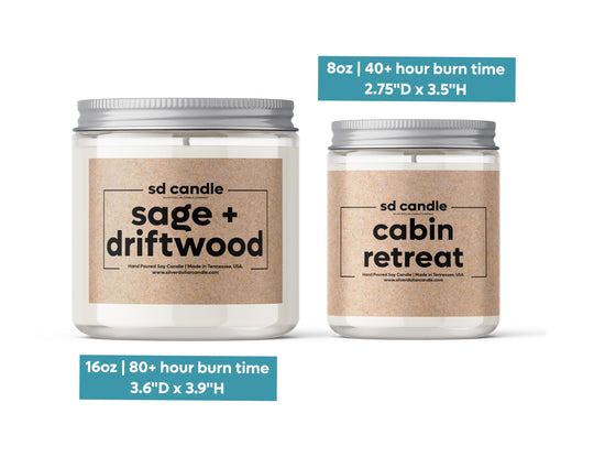#57 | Sage + Sea Salt Scented Candle - 9/16oz 100% All-Natural
