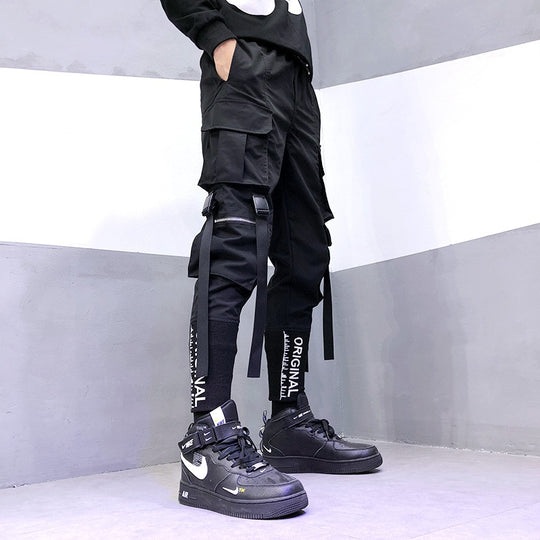 Stylish Japanese Fashion Harajuku Hip Hop Men Pants Streetwear Cargo
