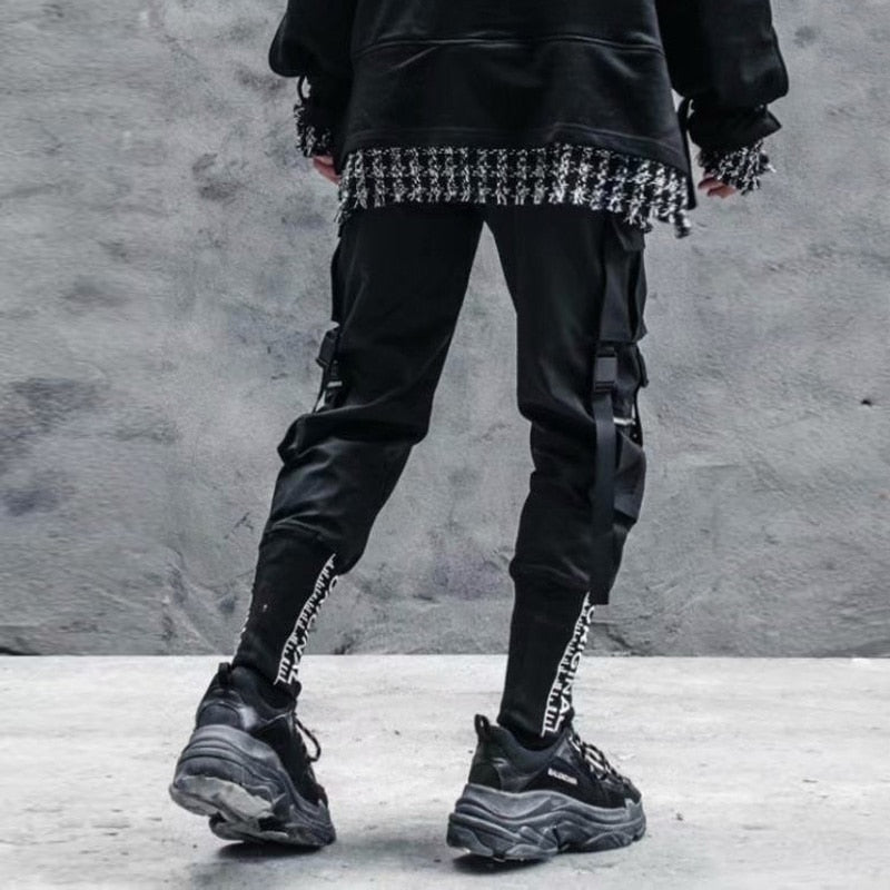 Stylish Japanese Fashion Harajuku Hip Hop Men Pants Streetwear Cargo