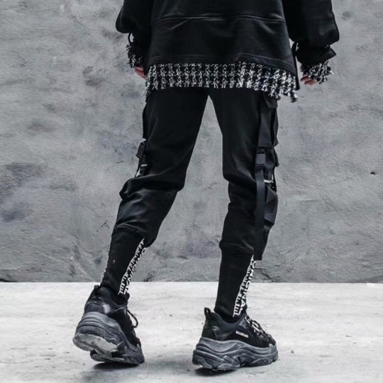 Stylish Japanese Fashion Harajuku Hip Hop Men Pants Streetwear Cargo