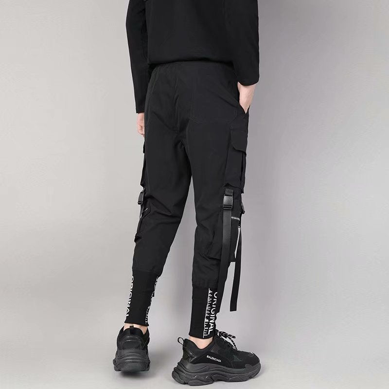 Stylish Japanese Fashion Harajuku Hip Hop Men Pants Streetwear Cargo