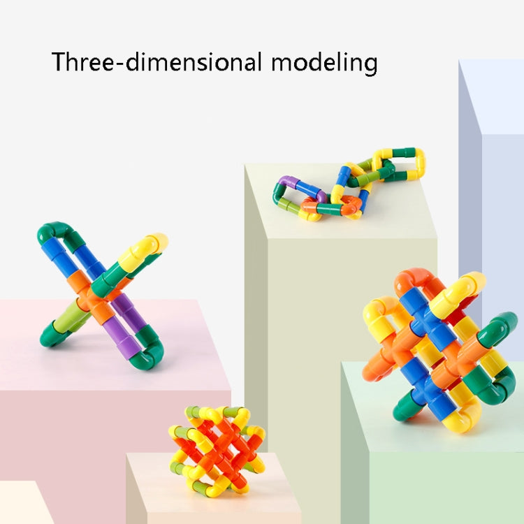 Children Educational Plastic Pipe Building Blocks Assembled Toy 72 PCS