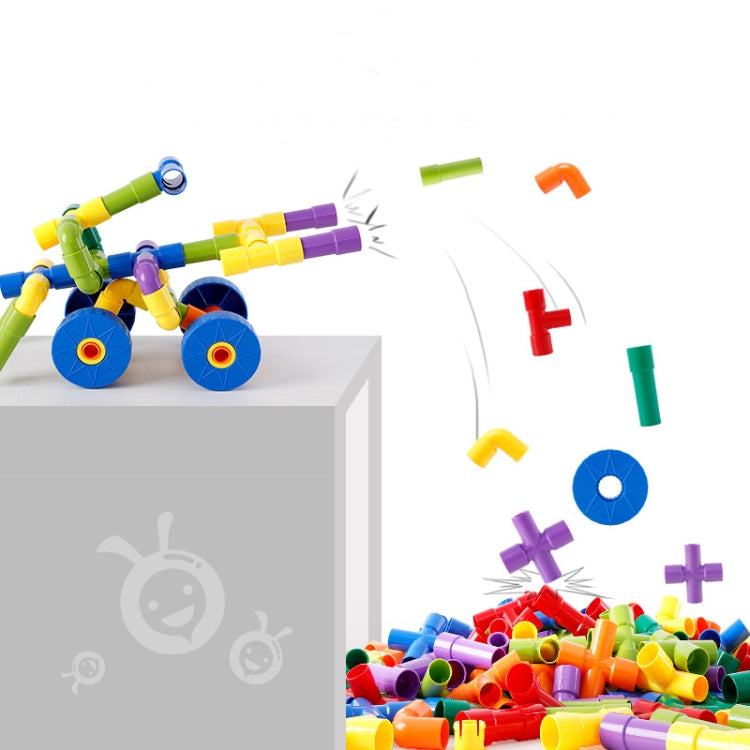 Children Educational Plastic Pipe Building Blocks Assembled Toy 72 PCS