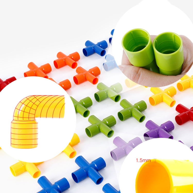 Children Educational Plastic Pipe Building Blocks Assembled Toy 72 PCS