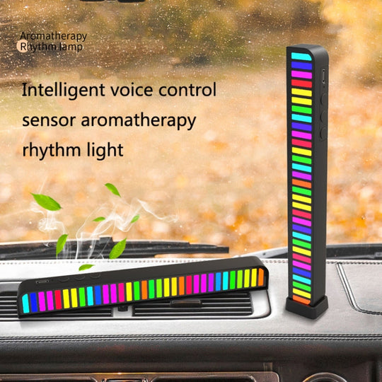 ZHT-YD002 32 Lights RGB Sound Control Music Car Aromatherapy Ambient