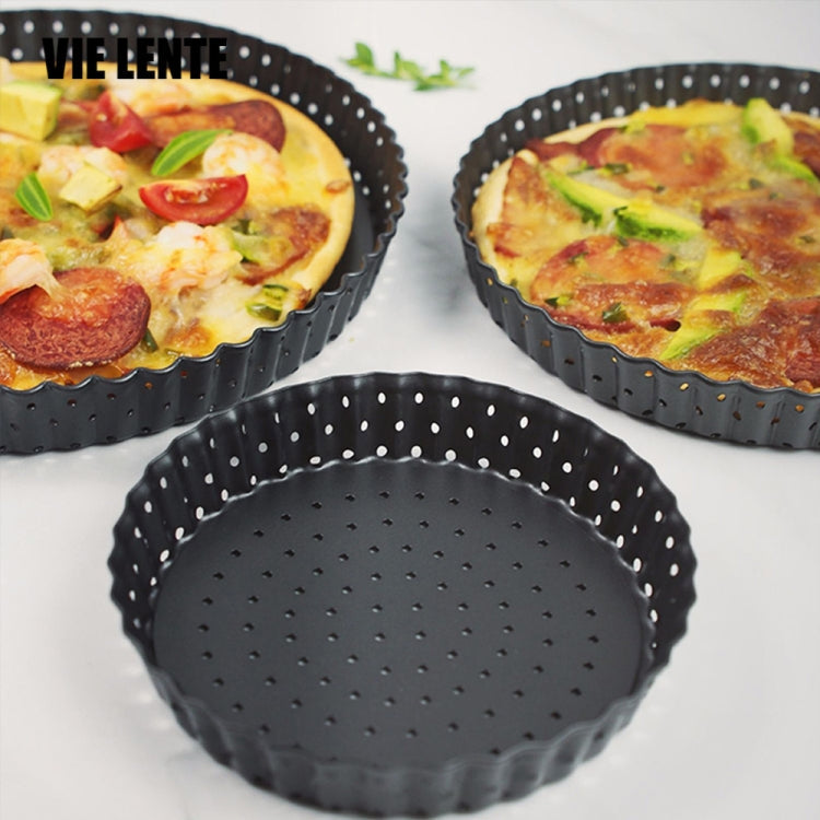 BM1075 Perforated Pizza Pan Kitchen Carbon Steel Non-stick Fruit Pie