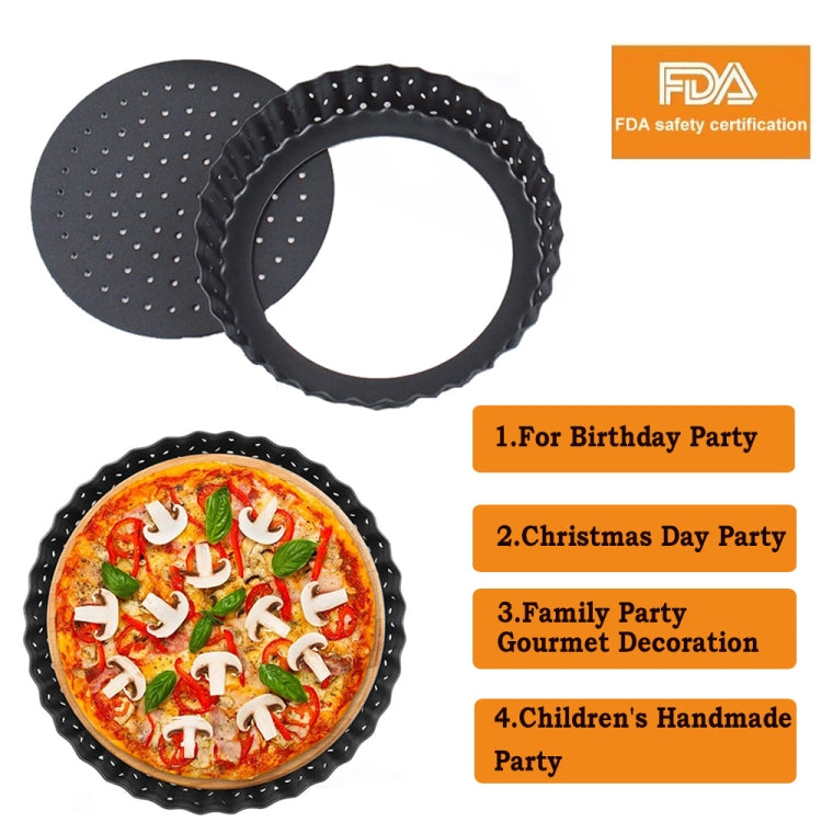 BM1075 Perforated Pizza Pan Kitchen Carbon Steel Non-stick Fruit Pie