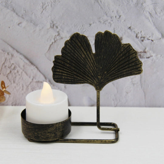 C Black Gold DH2303-03 Metal Retro Iron Art Candlesticks Ornament