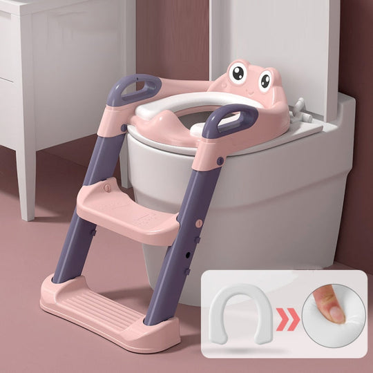 Household Childrens Toilet Seat Staircase Baby Folding Shelf Cushion