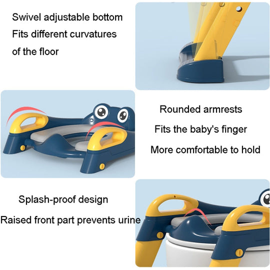 Household Childrens Toilet Seat Staircase Baby Folding Shelf Cushion