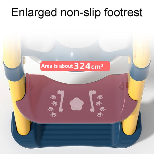 Household Childrens Toilet Seat Staircase Baby Folding Shelf Cushion