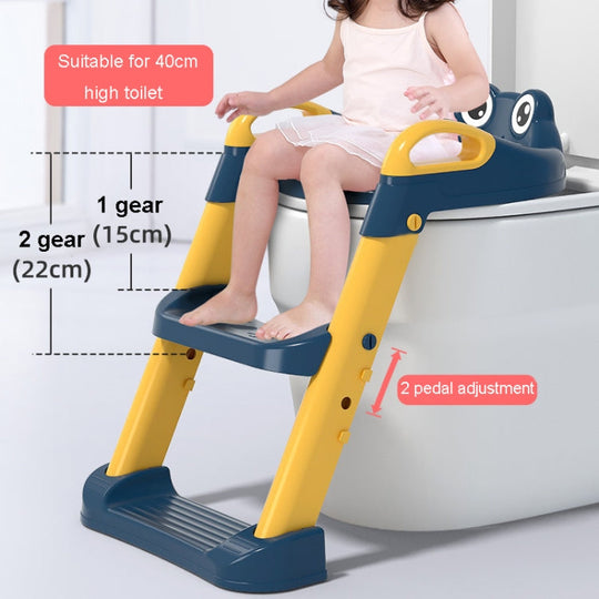 Household Childrens Toilet Seat Staircase Baby Folding Shelf Cushion