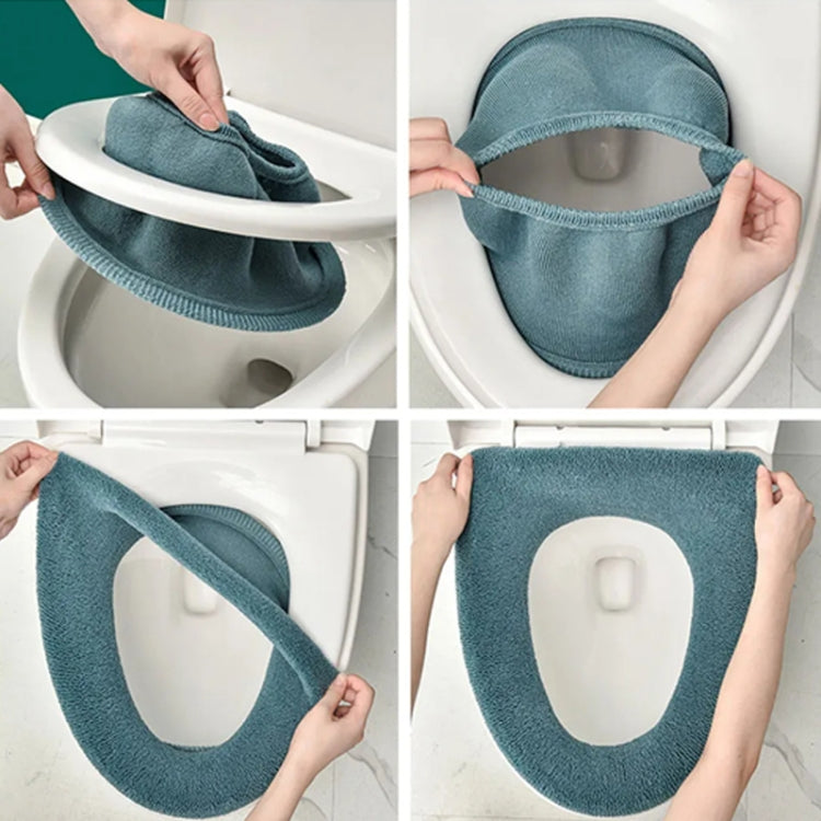 Universal Knitted Washable Toilet Pad Home Thickened Warm Toilet